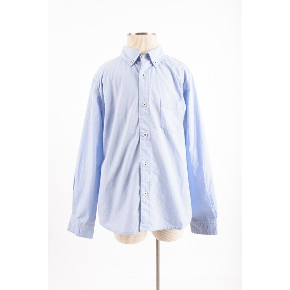 Massimo Dutti Boys Shirt Sz 5-6 yrs 110 cm Blue Long Sleeve Button Up NWT